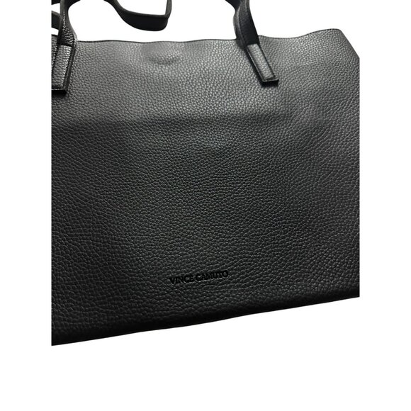 VINCE CAMUTO Black Gray Colorblock Stripe Tote Bag - Picture 7 of 8